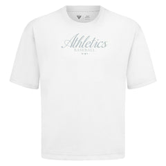 Athletics Levelwear Ethereal Oversized Luxe Signature Knit T-Shirt | MLB New