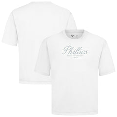 Philadelphia Phillies Levelwear Ethereal Oversized Luxe Signature Knit T-Shirt | MLB Outlet