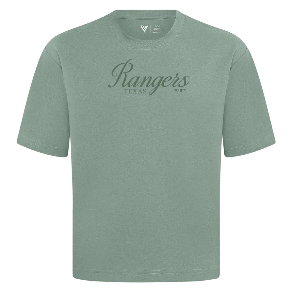 Texas Rangers Levelwear Ethereal Oversized Luxe Signature Knit T-Shirt | MLB On Sale