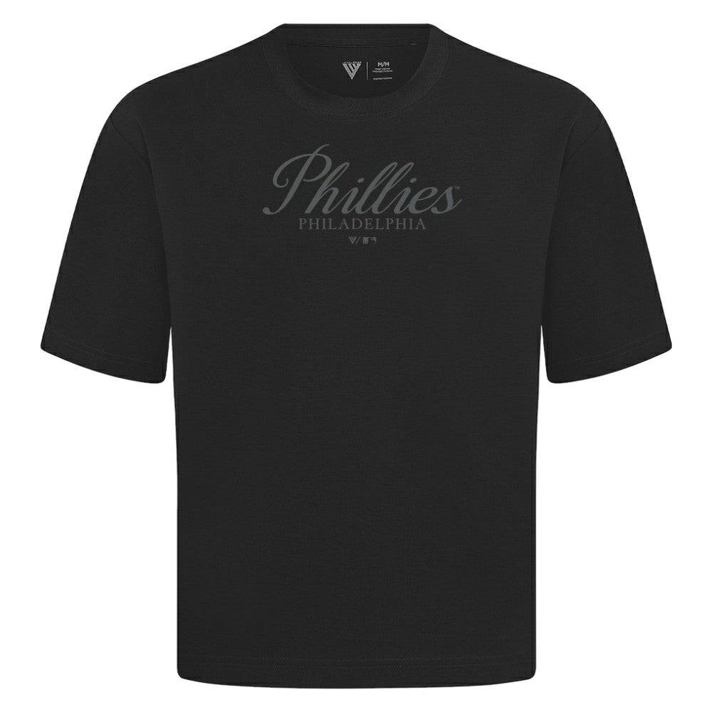 Philadelphia Phillies Levelwear Ethereal Oversized Luxe Signature Knit T-Shirt | MLB Sale