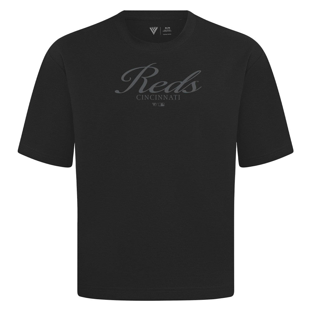 Cincinnati Reds Levelwear Ethereal Oversized Luxe Signature Knit T-Shirt | MLB Online