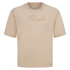 Cincinnati Reds Levelwear Ethereal Oversized Luxe Signature Knit T-Shirt | MLB Shop