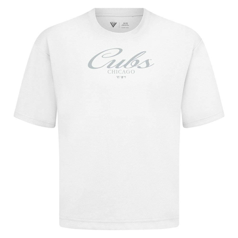 Chicago Cubs Levelwear Ethereal Oversized Luxe Signature Knit T-Shirt | MLB Near me