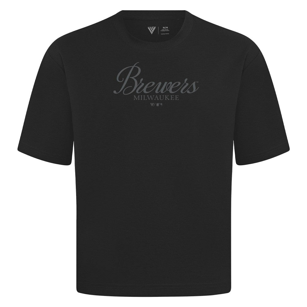 Milwaukee Brewers Levelwear Ethereal Oversized Luxe Signature Knit T-Shirt | MLB US