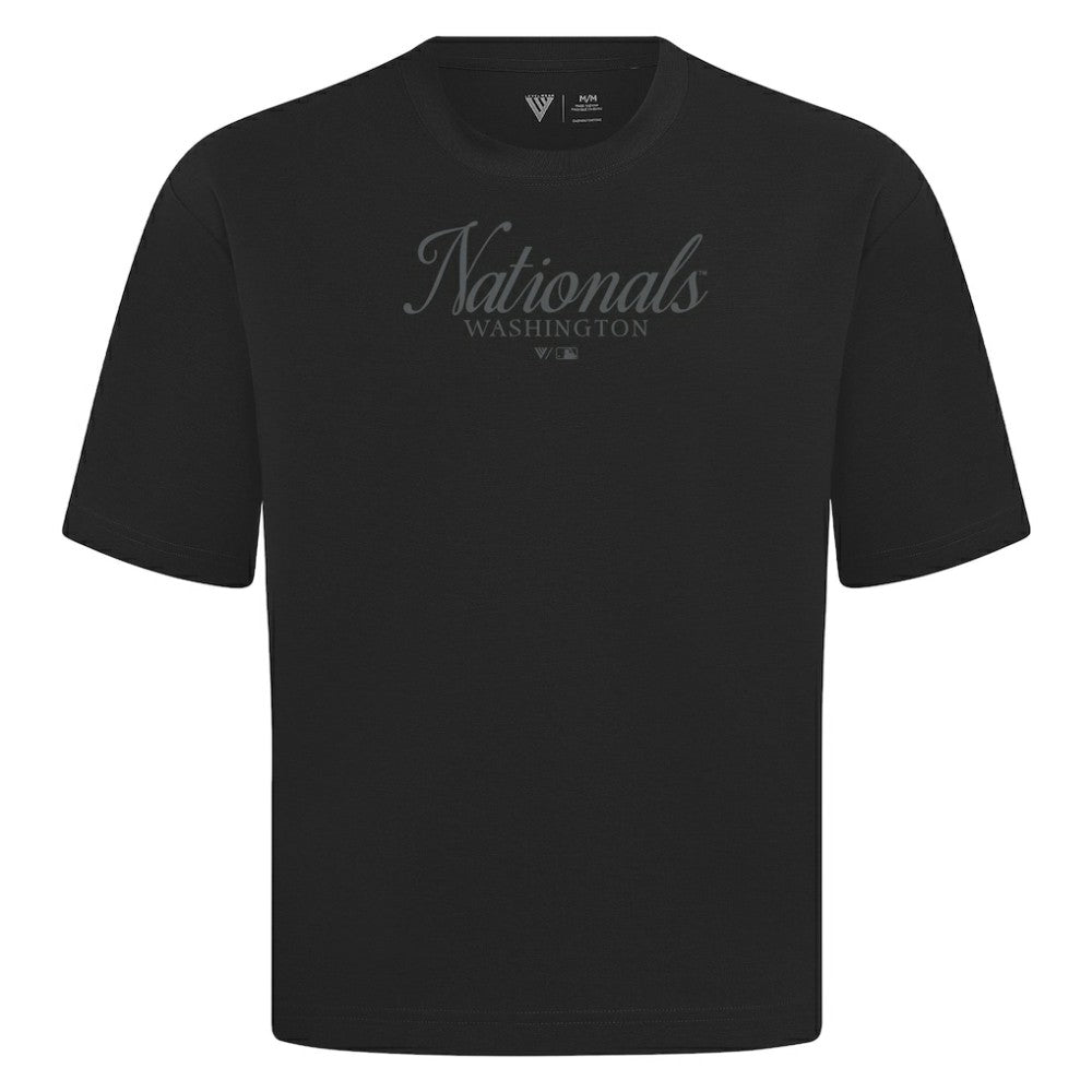 Washington Nationals Levelwear Ethereal Oversized Luxe Signature Knit T-Shirt | MLB On Sale