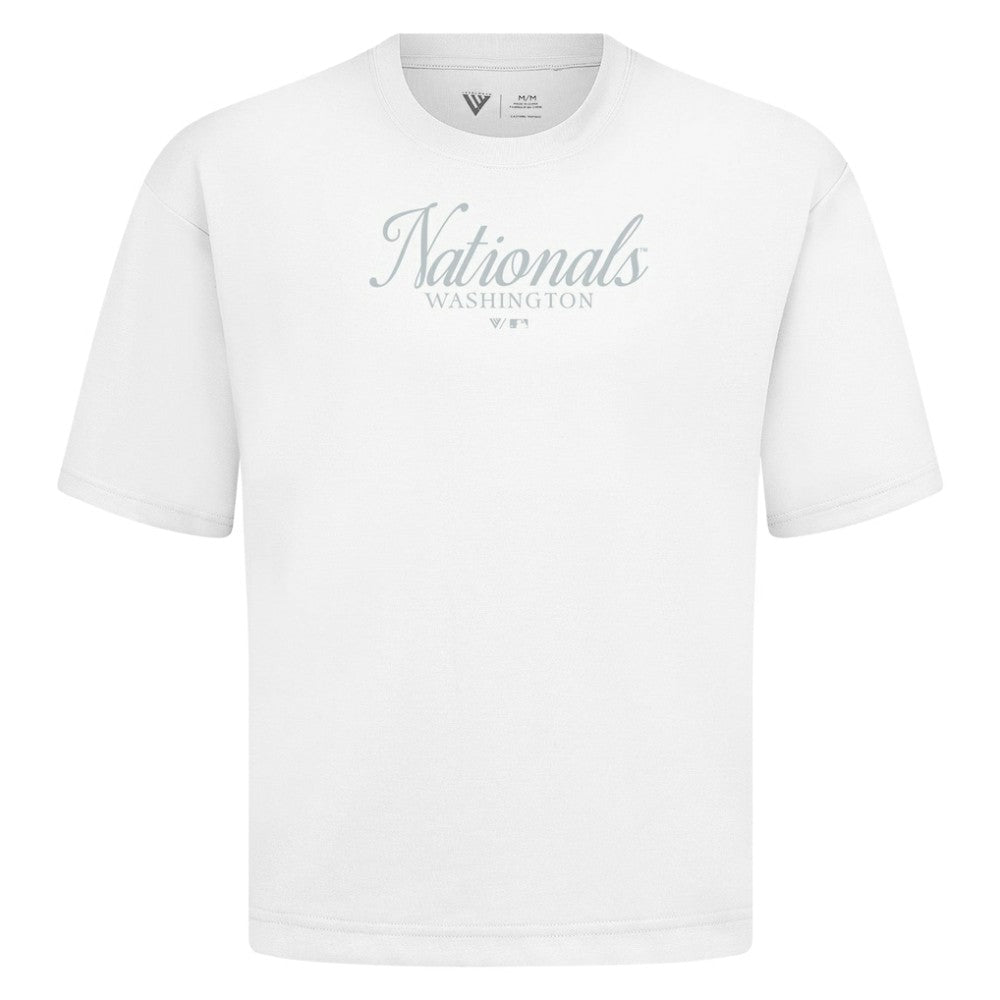 Washington Nationals Levelwear Ethereal Oversized Luxe Signature Knit T-Shirt | MLB Discount