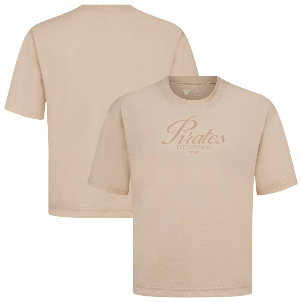 Pittsburgh Pirates Levelwear Ethereal Oversized Luxe Signature Knit T-Shirt | MLB On Sale