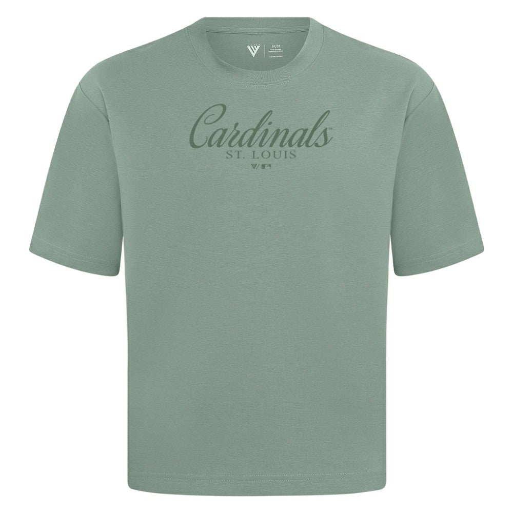St. Louis Cardinals Levelwear Ethereal Oversized Luxe Signature Knit T-Shirt | MLB Shop