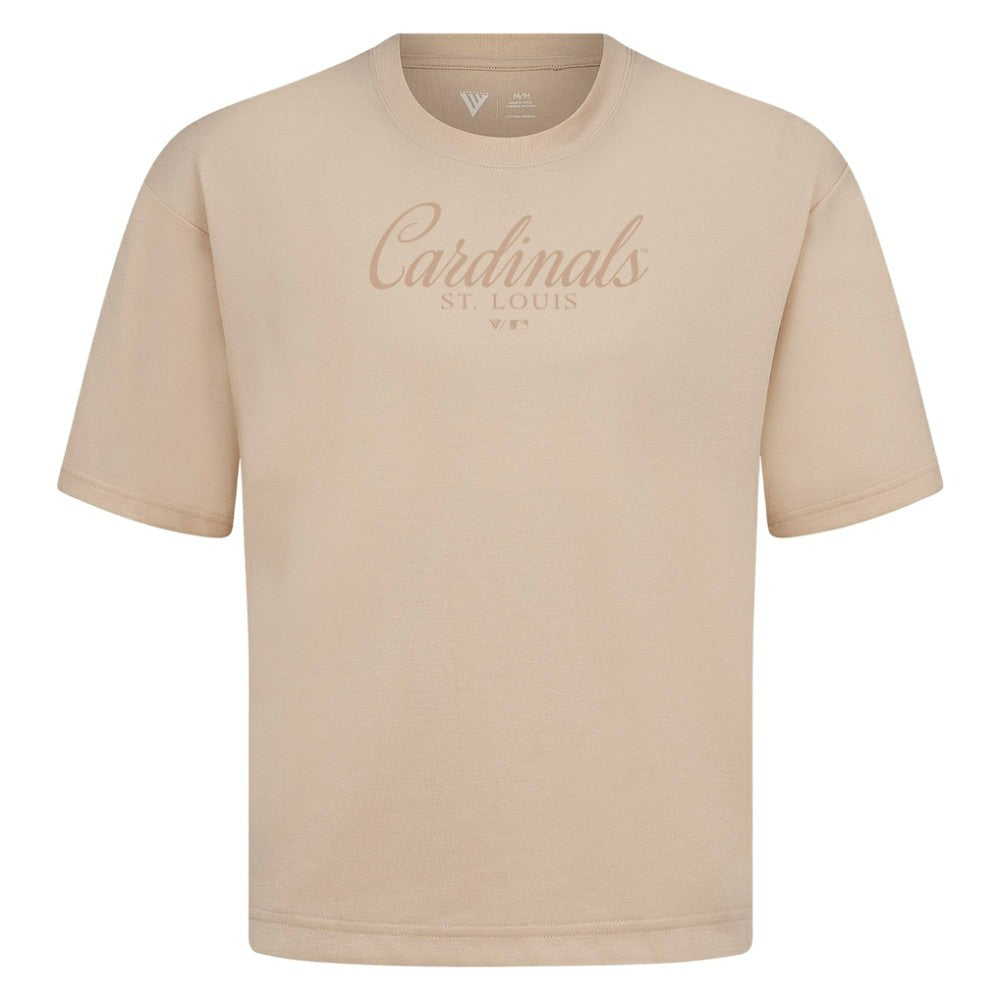 St. Louis Cardinals Levelwear Ethereal Oversized Luxe Signature Knit T-Shirt | MLB New
