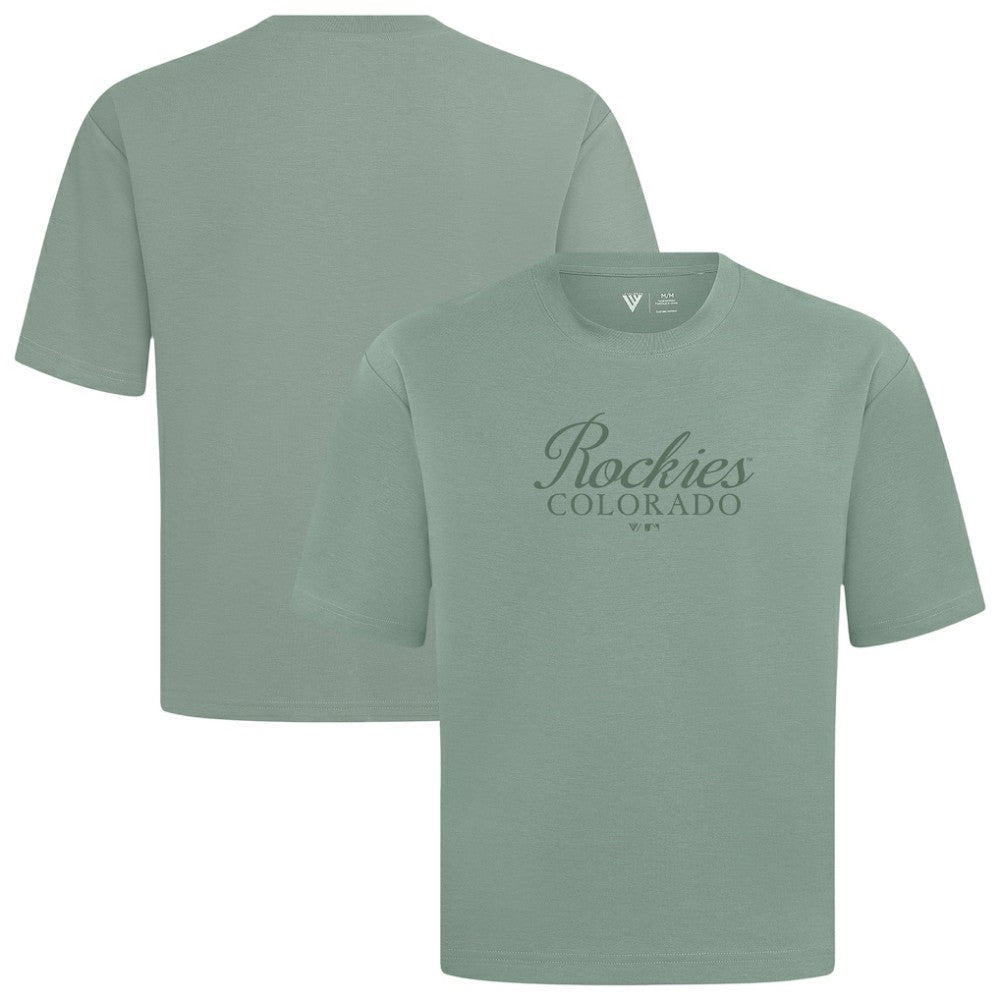 Colorado Rockies Levelwear Ethereal Oversized Luxe Signature Knit T-Shirt | MLB Online