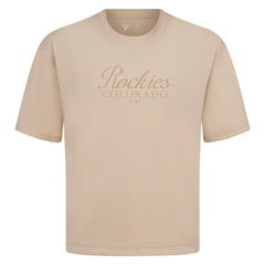 Colorado Rockies Levelwear Ethereal Oversized Luxe Signature Knit T-Shirt | MLB Near me