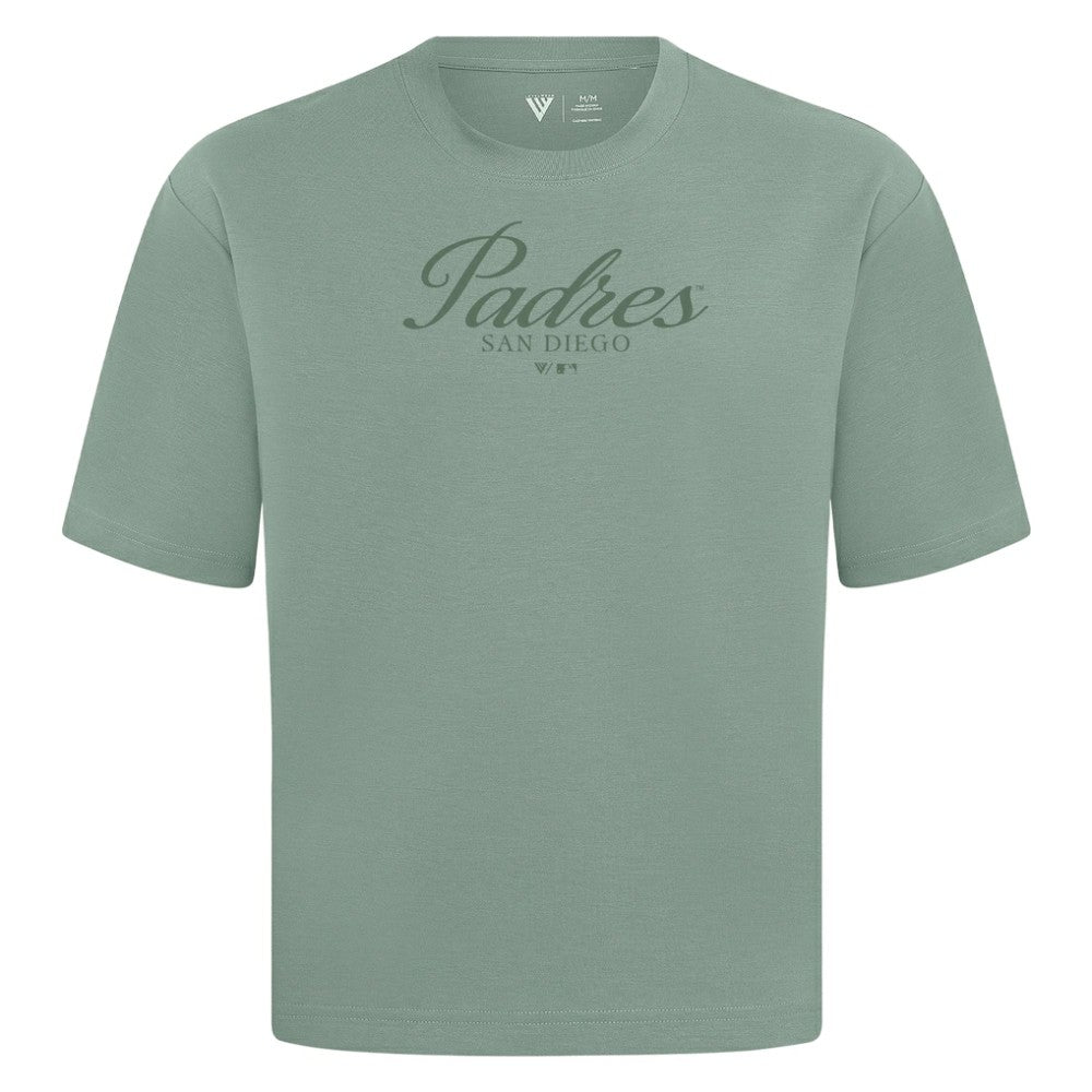 San Diego Padres Levelwear Ethereal Oversized Luxe Signature Knit T-Shirt | MLB Outlet