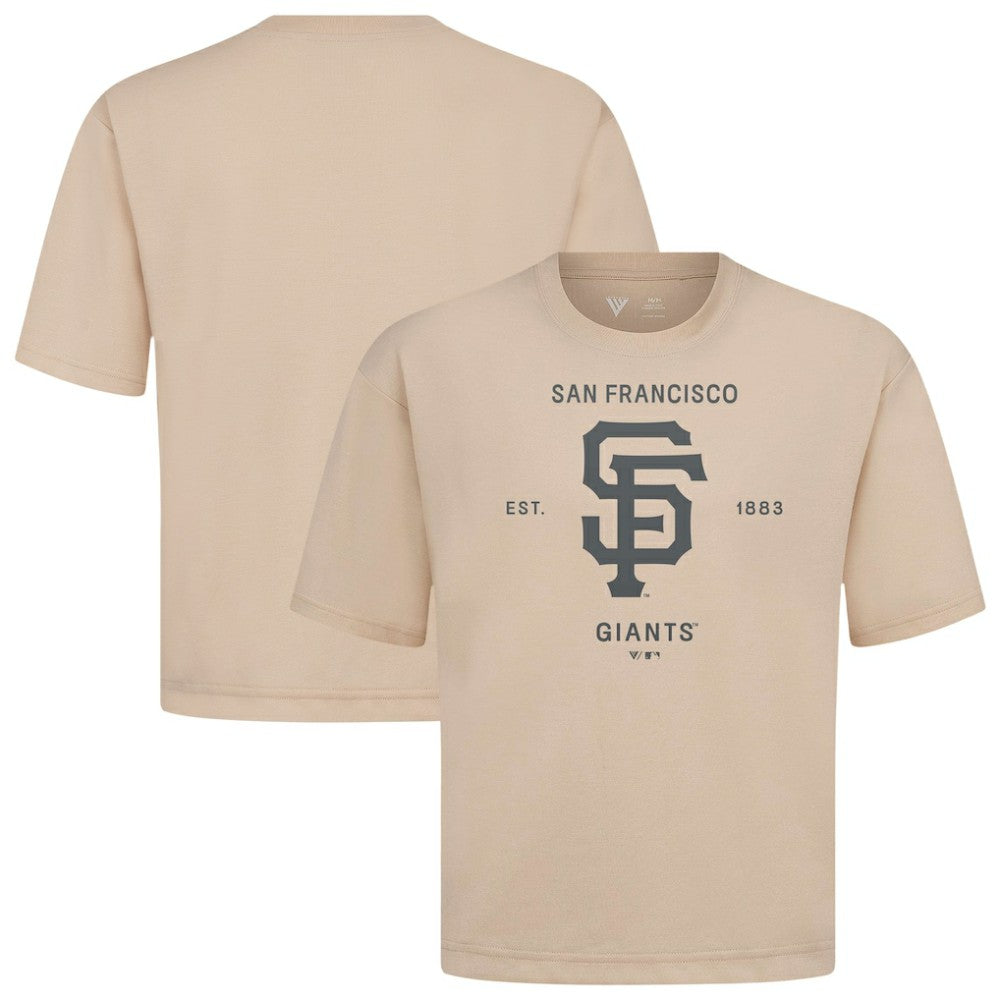 San Francisco Giants Levelwear Crossway Oversized Luxe Signature Knit T-Shirt | MLB New