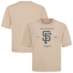 San Francisco Giants Levelwear Crossway Oversized Luxe Signature Knit T-Shirt | MLB New