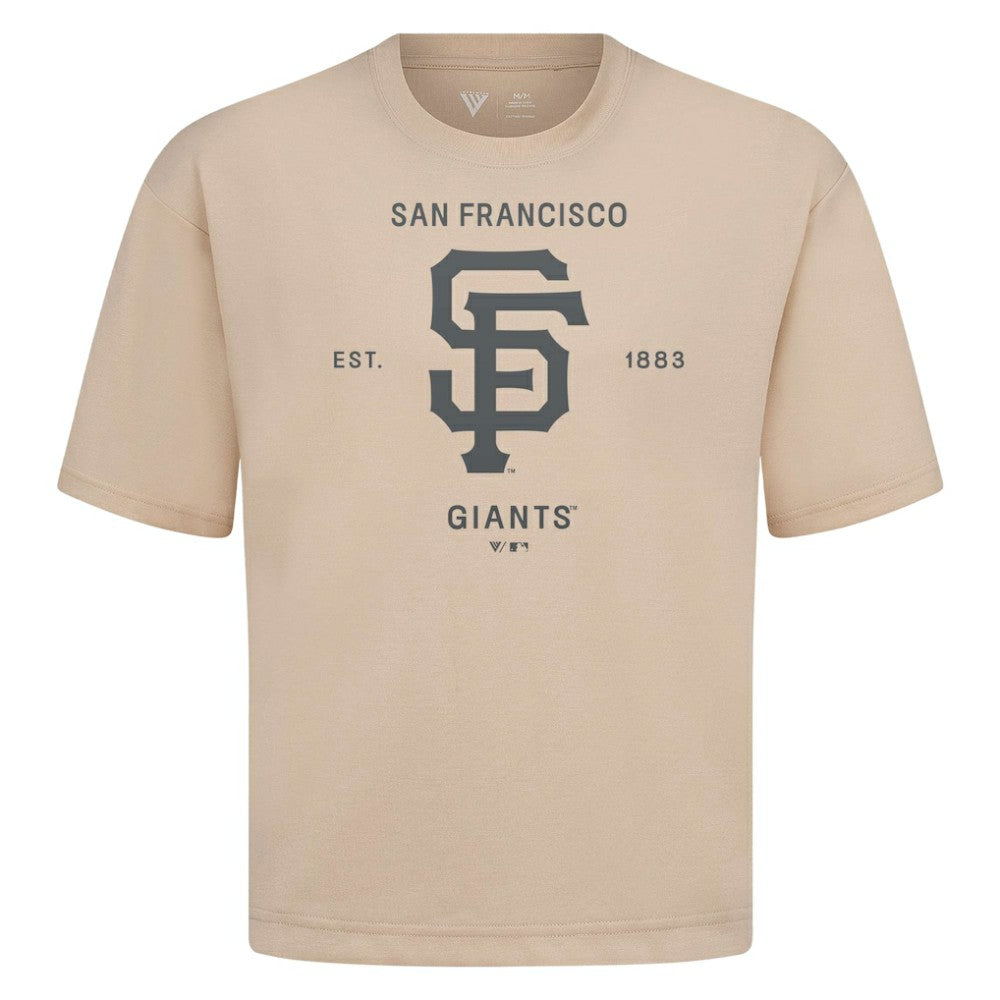 San Francisco Giants Levelwear Crossway Oversized Luxe Signature Knit T-Shirt | MLB New
