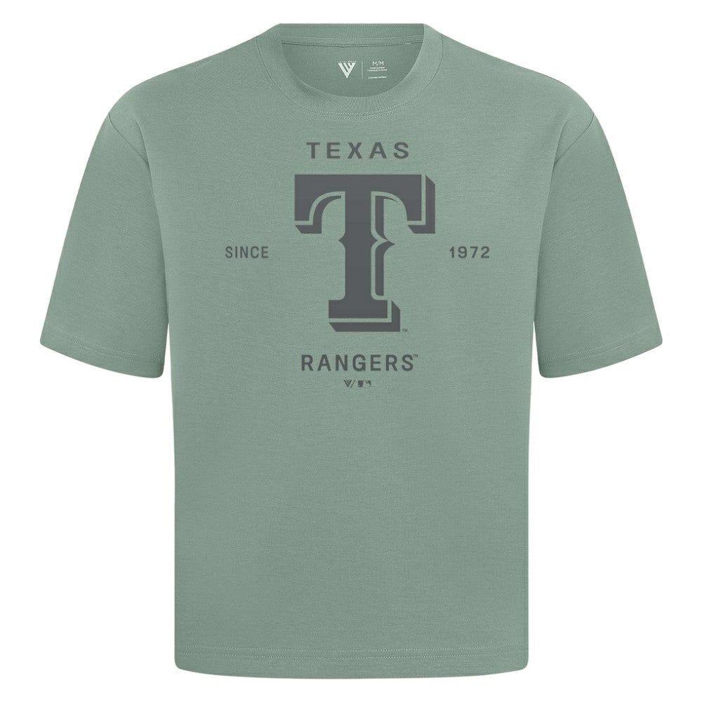 Texas Rangers Levelwear Crossway Oversized Luxe Signature Knit T-Shirt | MLB Near me