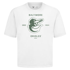 Baltimore Orioles Levelwear Crossway Oversized Luxe Signature Knit T-Shirt | MLB On Sale