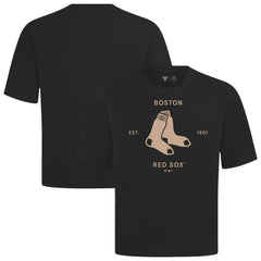 Boston Red Sox Levelwear Crossway Oversized Luxe Signature Knit T-Shirt | MLB Discount
