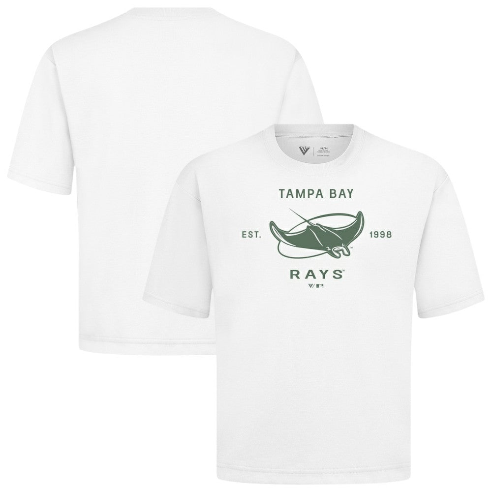 Tampa Bay Rays Levelwear Crossway Oversized Luxe Signature Knit T-Shirt | MLB For sale