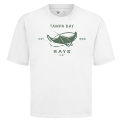 Tampa Bay Rays Levelwear Crossway Oversized Luxe Signature Knit T-Shirt | MLB For sale