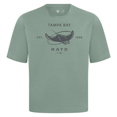 Tampa Bay Rays Levelwear Crossway Oversized Luxe Signature Knit T-Shirt | MLB US