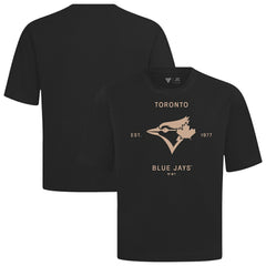 Toronto Blue Jays Levelwear Crossway Oversized Luxe Signature Knit T-Shirt | MLB Shop