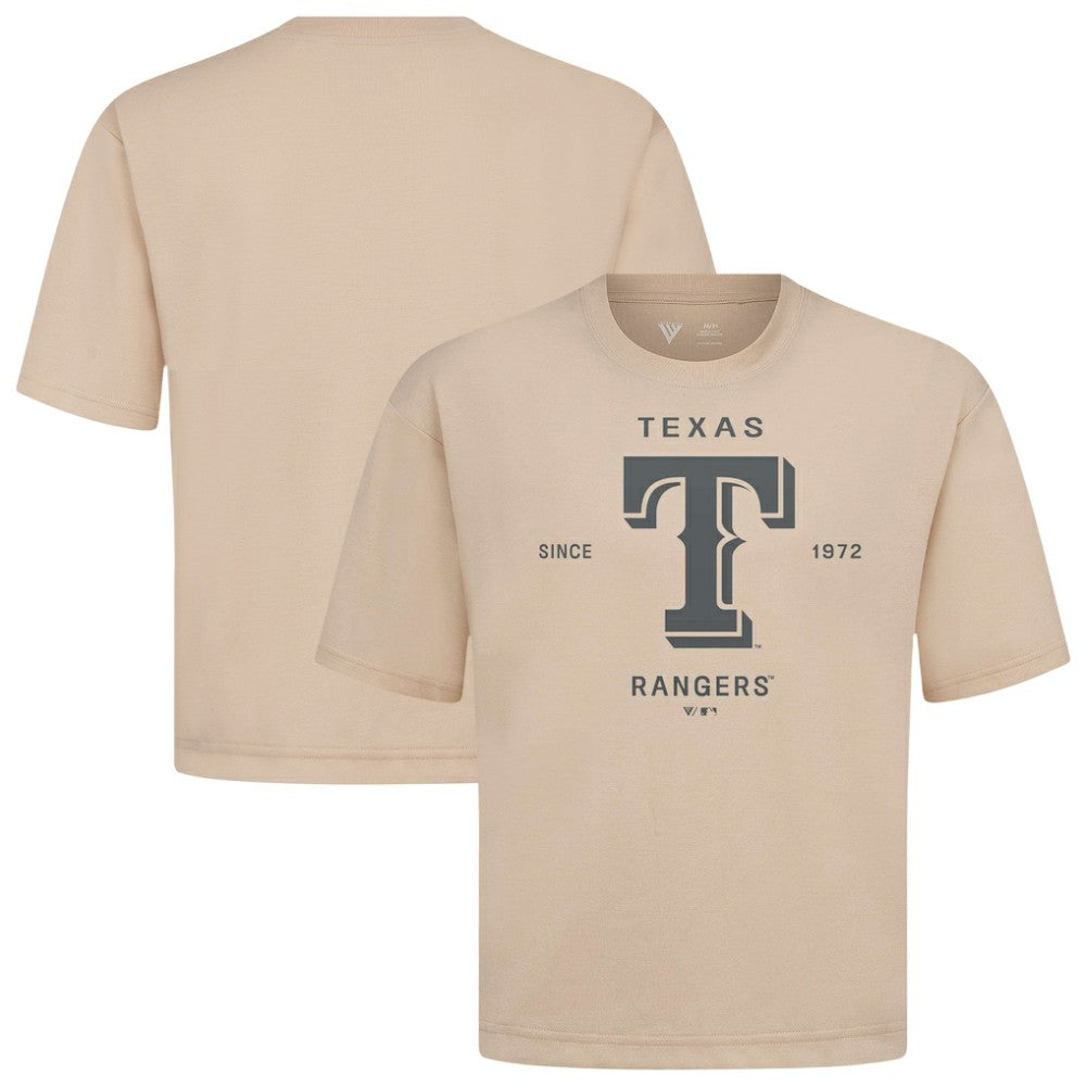Texas Rangers Levelwear Crossway Oversized Luxe Signature Knit T-Shirt | MLB Online