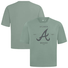 Atlanta Braves Levelwear Crossway Oversized Luxe Signature Knit T-Shirt | MLB Sale