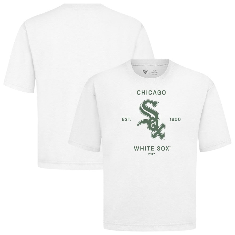 Chicago White Sox Levelwear Crossway Oversized Luxe Signature Knit T-Shirt | MLB Outlet