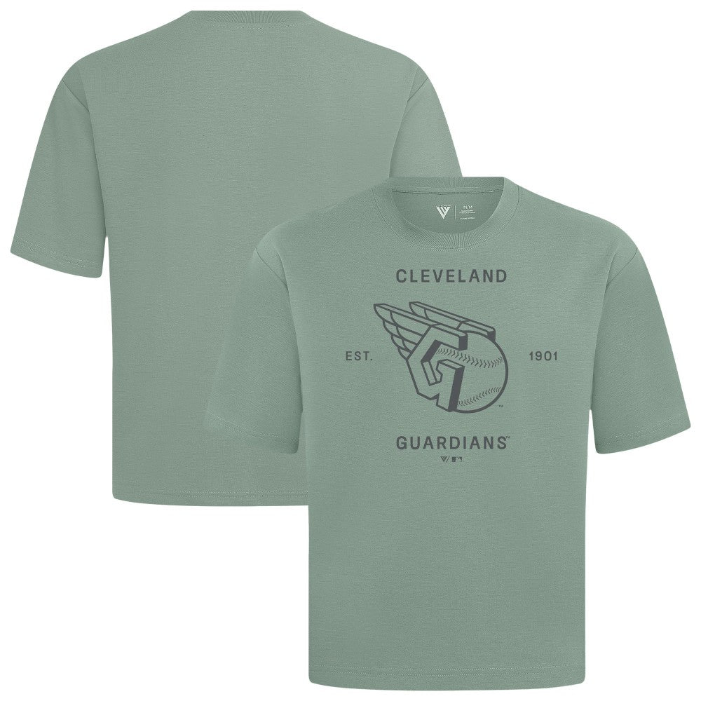 Cleveland Guardians Levelwear Crossway Oversized Luxe Signature Knit T-Shirt | MLB For sale