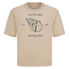 Cleveland Guardians Levelwear Crossway Oversized Luxe Signature Knit T-Shirt | MLB Shop
