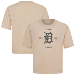 Detroit Tigers Levelwear Crossway Oversized Luxe Signature Knit T-Shirt | MLB Shop