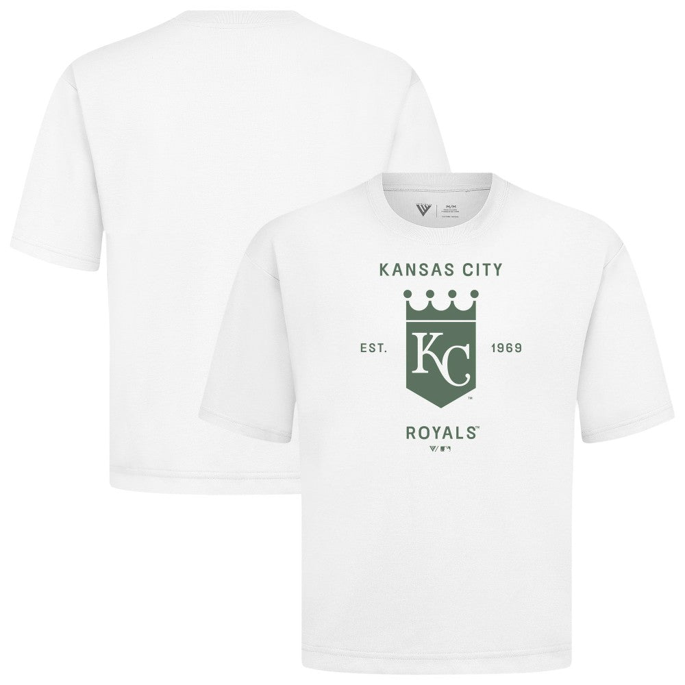 Kansas City Royals Levelwear Crossway Oversized Luxe Signature Knit T-Shirt | MLB For sale