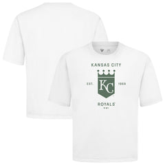 Kansas City Royals Levelwear Crossway Oversized Luxe Signature Knit T-Shirt | MLB For sale