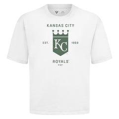 Kansas City Royals Levelwear Crossway Oversized Luxe Signature Knit T-Shirt | MLB For sale