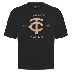 Minnesota Twins Levelwear Crossway Oversized Luxe Signature Knit T-Shirt | MLB On Sale