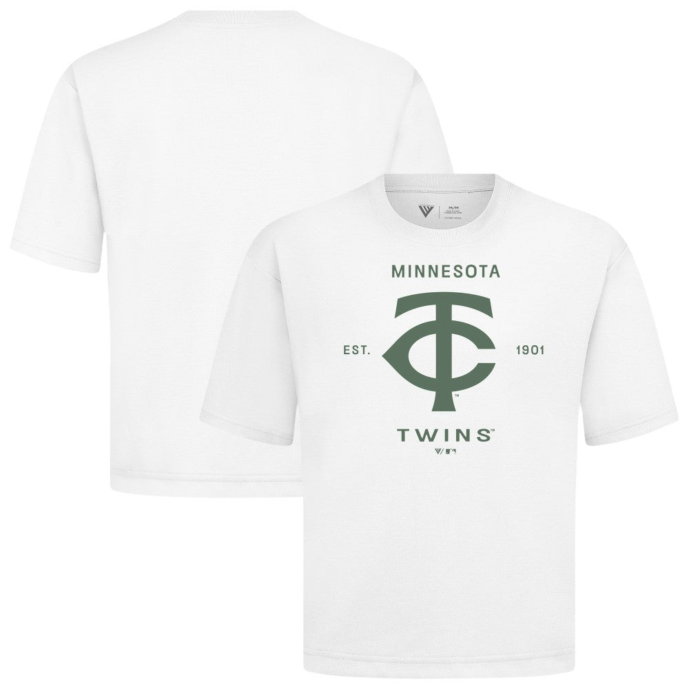Minnesota Twins Levelwear Crossway Oversized Luxe Signature Knit T-Shirt | MLB Shop