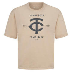 Minnesota Twins Levelwear Crossway Oversized Luxe Signature Knit T-Shirt | MLB Near me