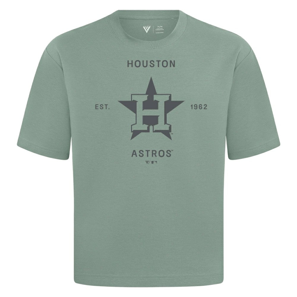 Houston Astros Levelwear Crossway Oversized Luxe Signature Knit T-Shirt | MLB Shop