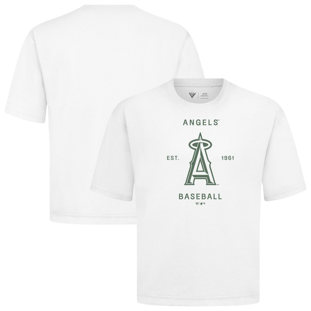 Los Angeles Angels Levelwear Crossway Oversized Luxe Signature Knit T-Shirt | MLB Online
