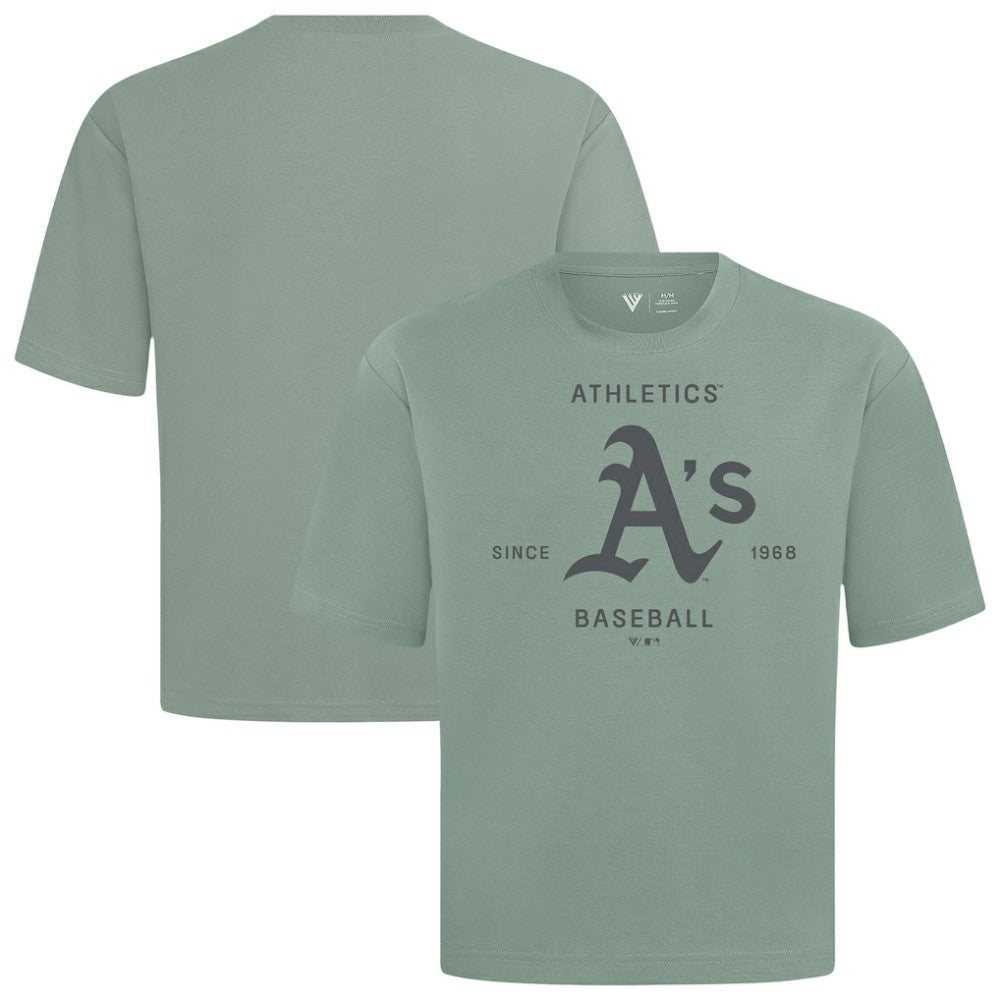 Athletics Levelwear Crossway Oversized Luxe Signature Knit T-Shirt | MLB For sale