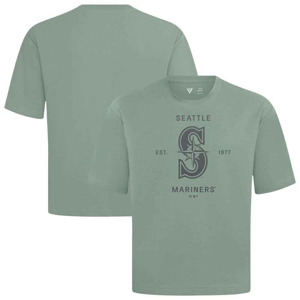 Seattle Mariners Levelwear Crossway Oversized Luxe Signature Knit T-Shirt | MLB For sale
