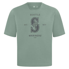 Seattle Mariners Levelwear Crossway Oversized Luxe Signature Knit T-Shirt | MLB For sale