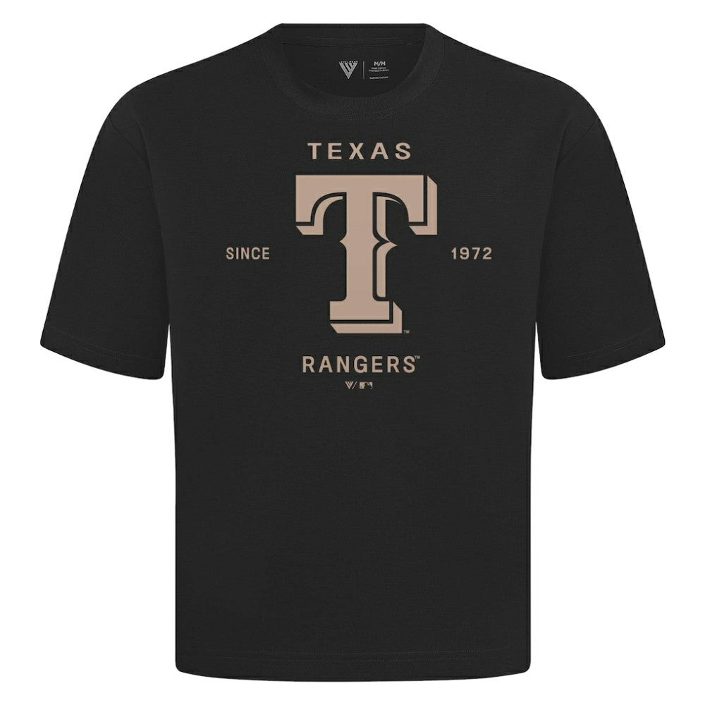 Texas Rangers Levelwear Crossway Oversized Luxe Signature Knit T-Shirt | MLB Discount