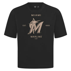 Miami Marlins Levelwear Crossway Oversized Luxe Signature Knit T-Shirt | MLB Near me