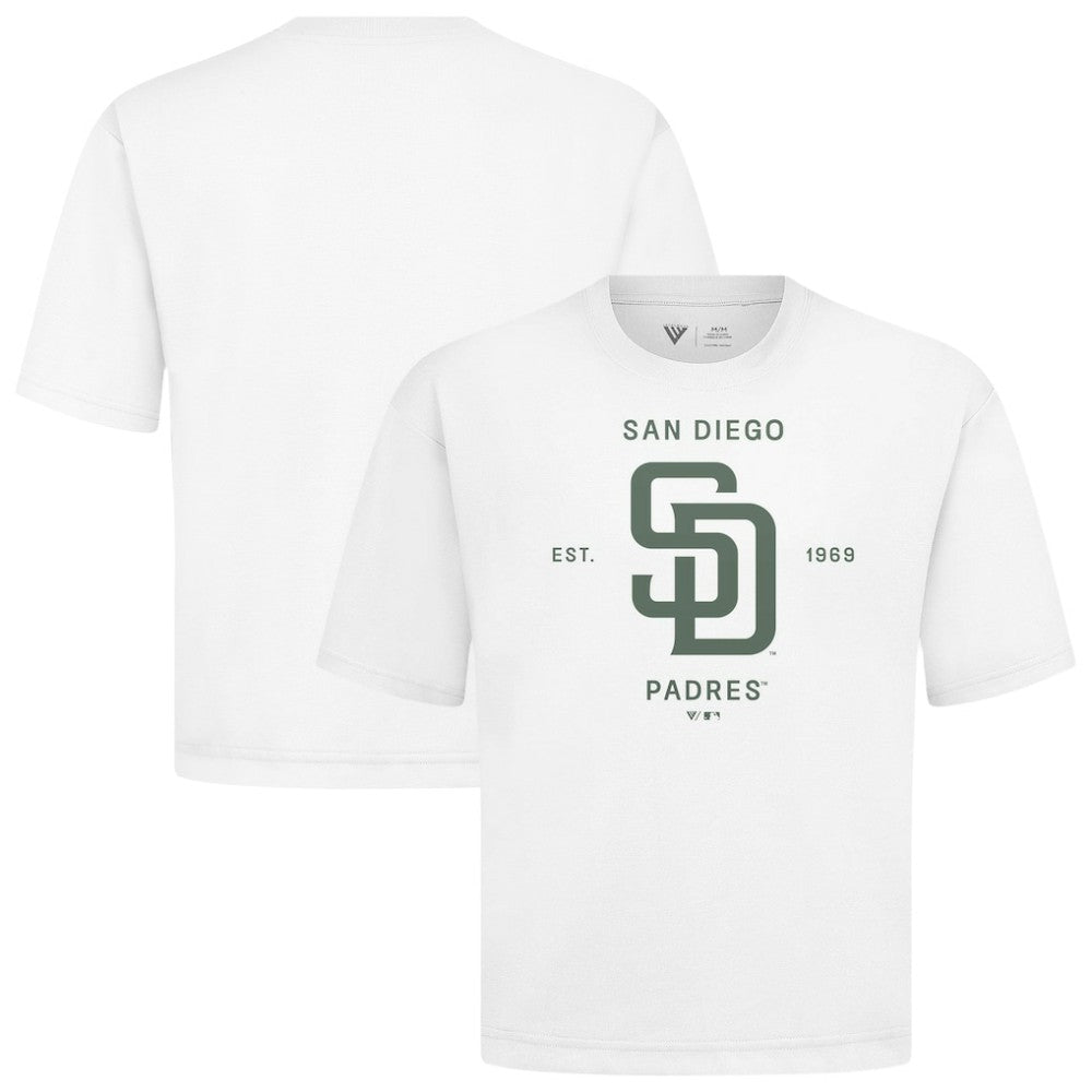 San Diego Padres Levelwear Crossway Oversized Luxe Signature Knit T-Shirt | MLB Discount