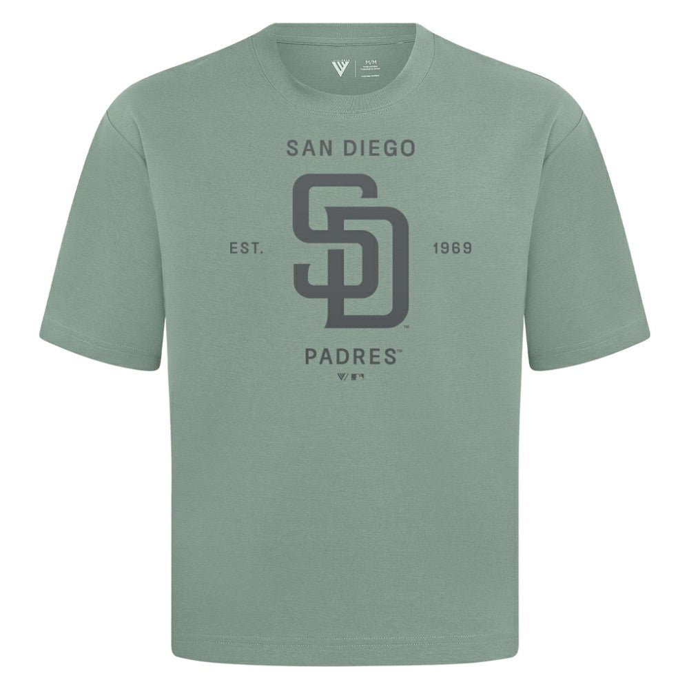 San Diego Padres Levelwear Crossway Oversized Luxe Signature Knit T-Shirt | MLB New