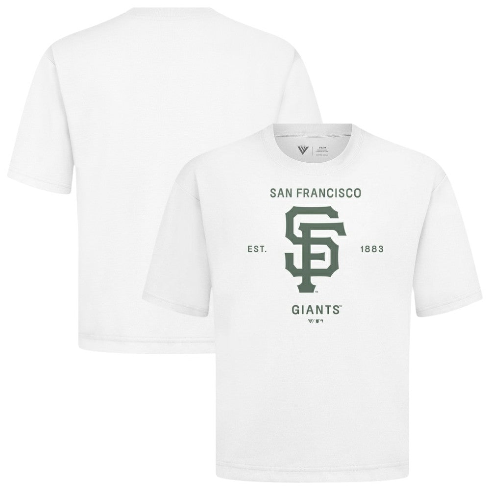 San Francisco Giants Levelwear Crossway Oversized Luxe Signature Knit T-Shirt | MLB US