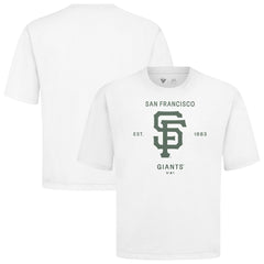 San Francisco Giants Levelwear Crossway Oversized Luxe Signature Knit T-Shirt | MLB US