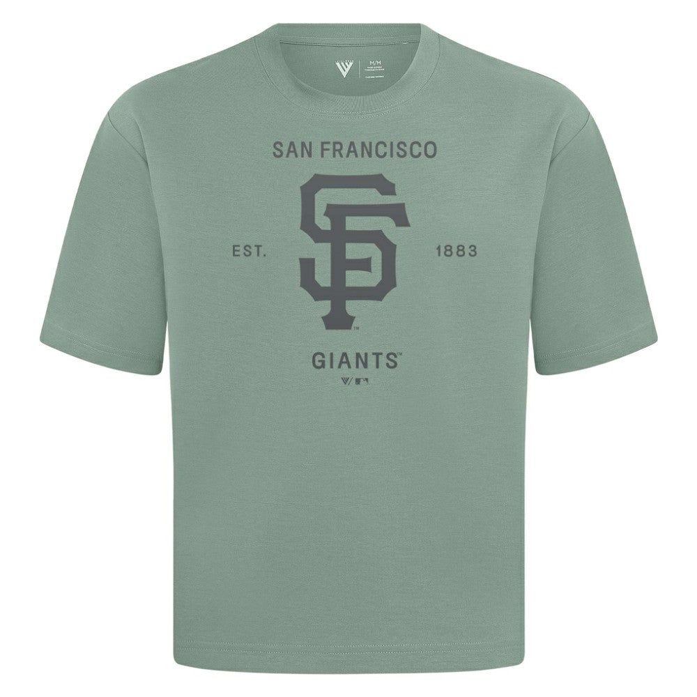 San Francisco Giants Levelwear Crossway Oversized Luxe Signature Knit T-Shirt | MLB US
